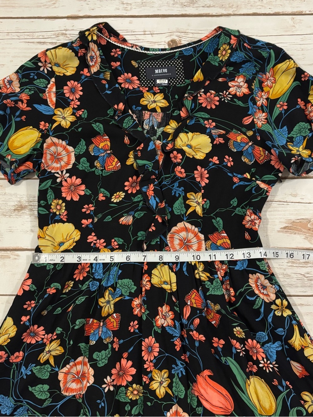 Anthropologie Maeve Bloedel Floral Dress Size 6 - Picture 5 of 16